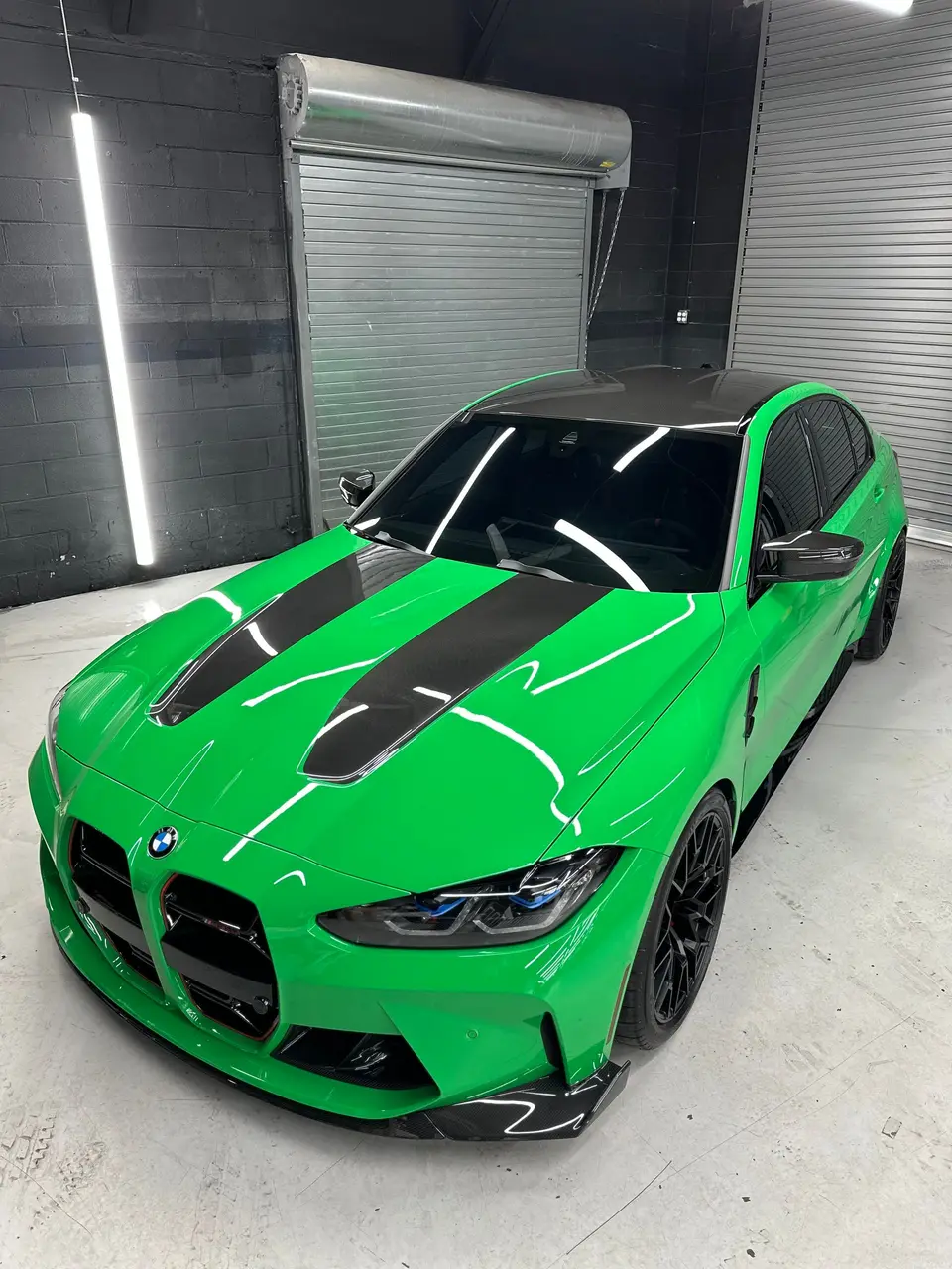 Ceramic coated green BMW M3