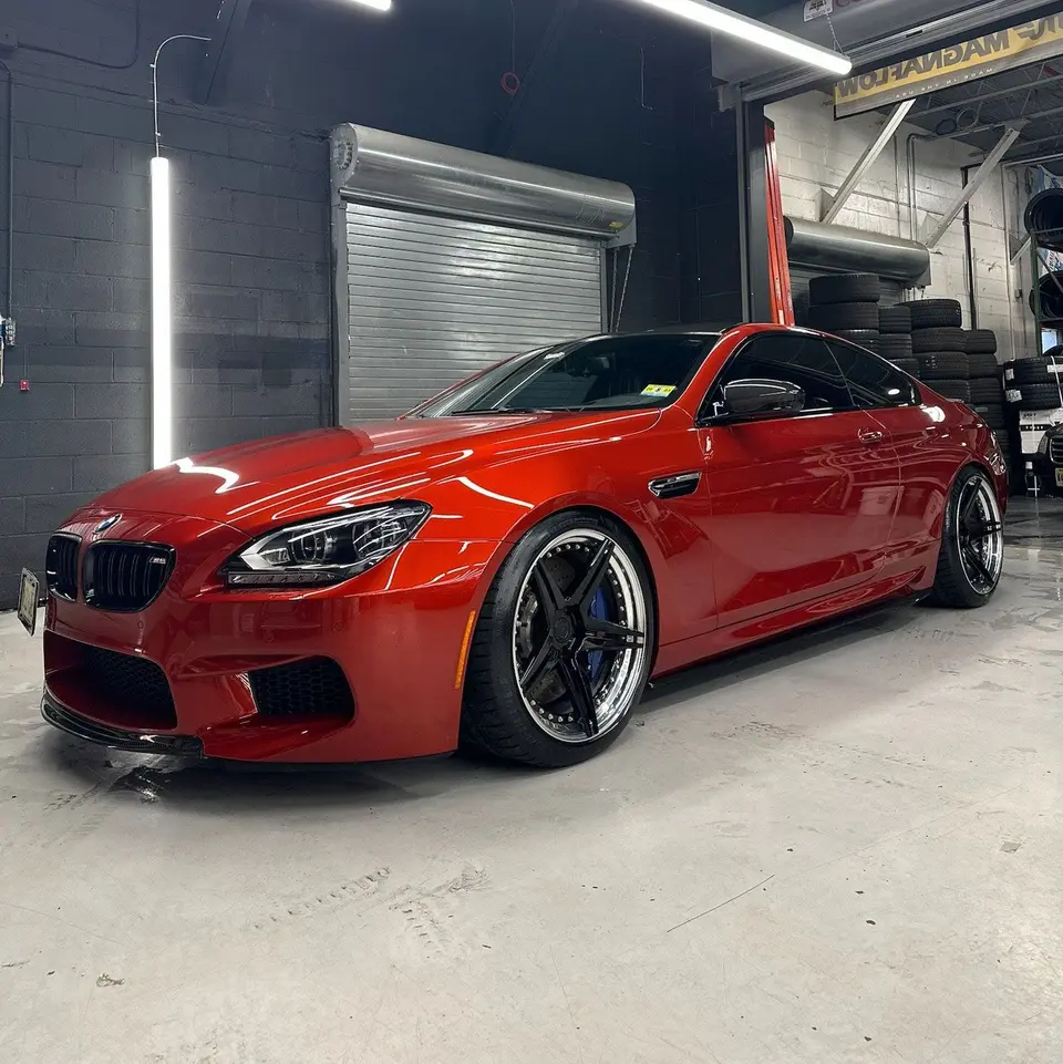Ceramic coated red BMW M6