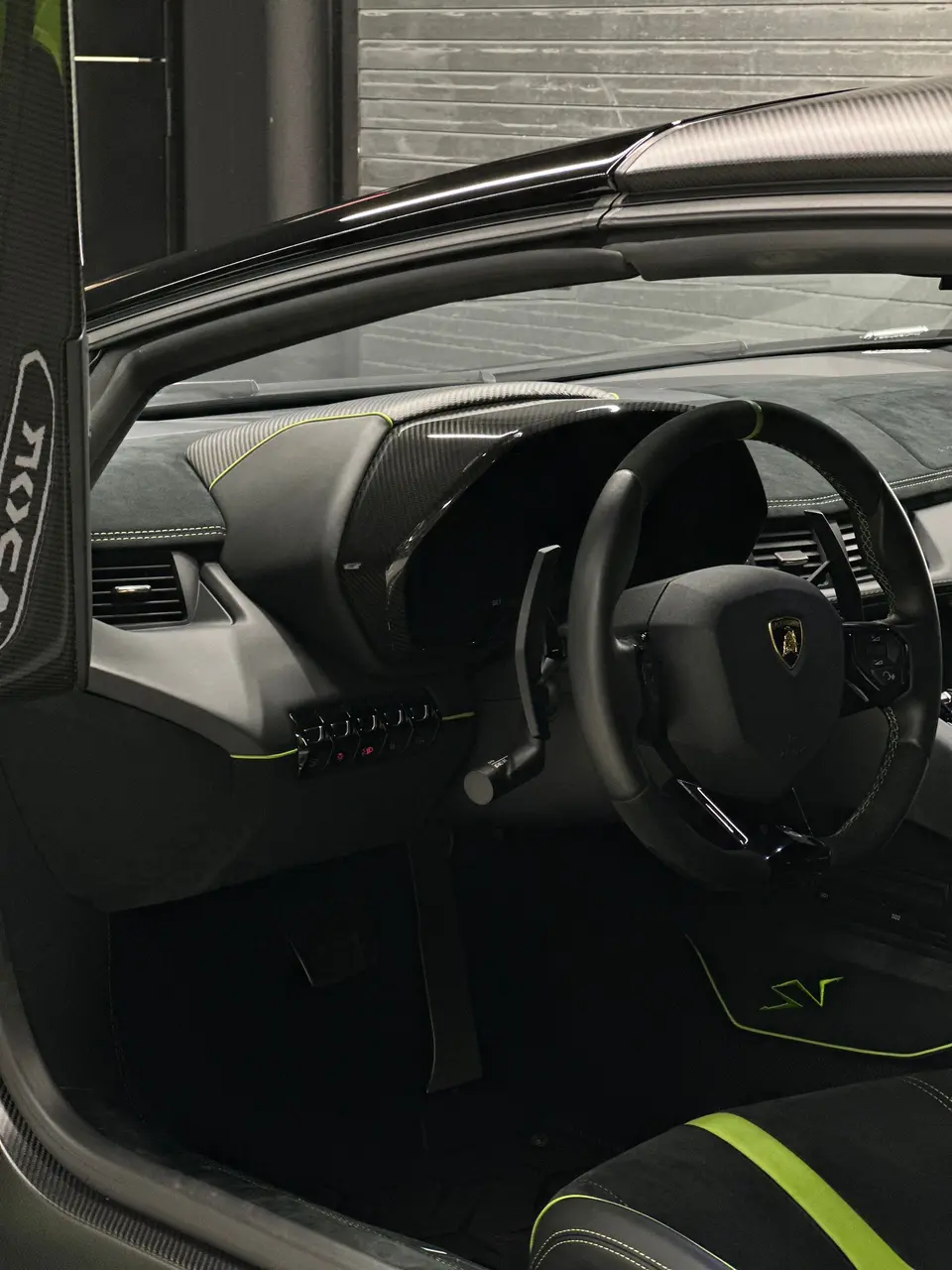 Detailed Lamborghini Aventador interior