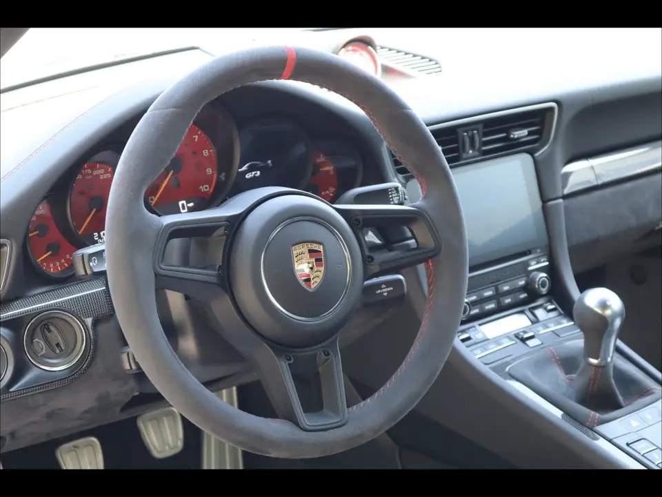 Porsche GT interior and steering wheel