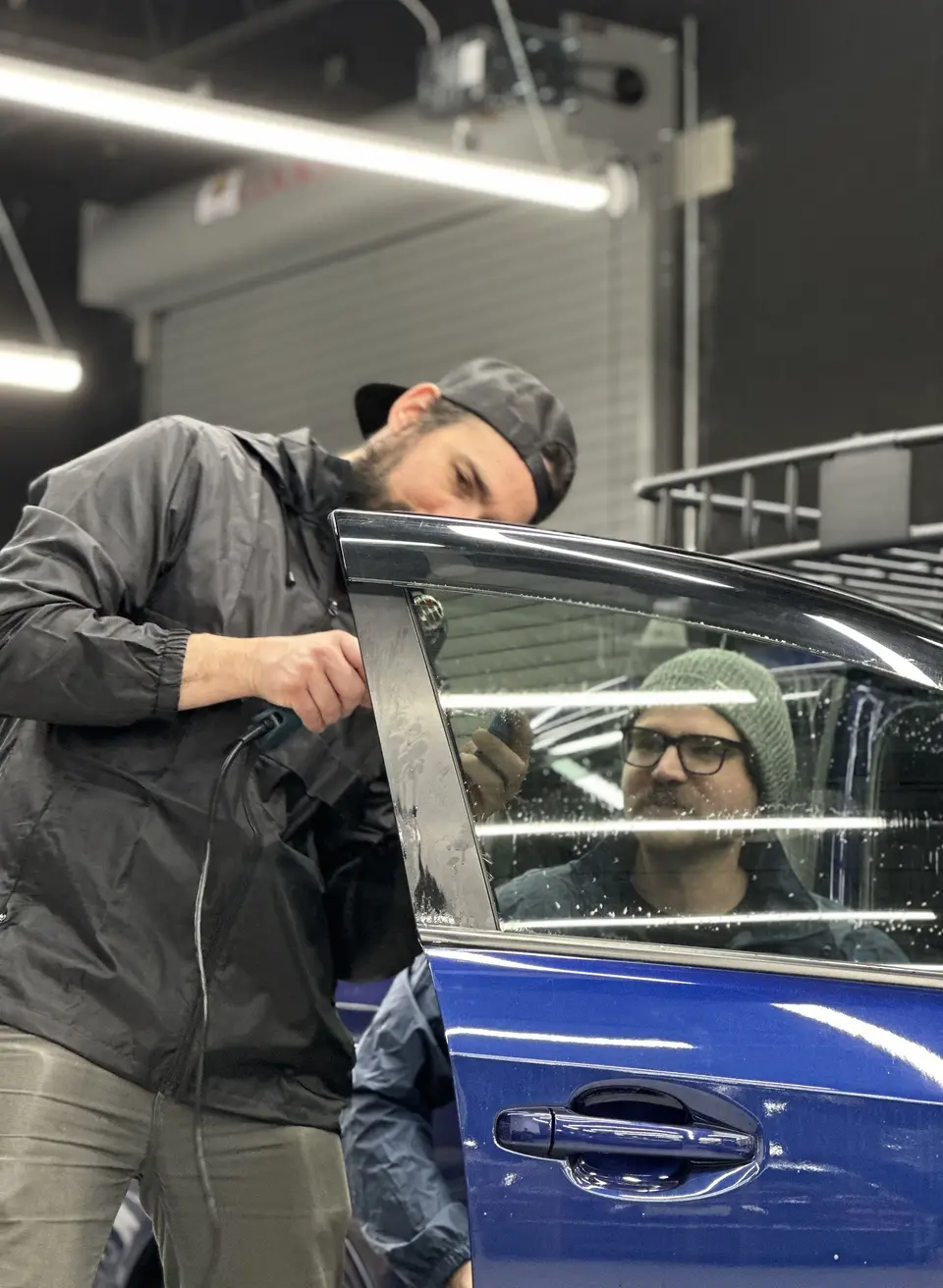 Tinting a Subaru WRX door glass