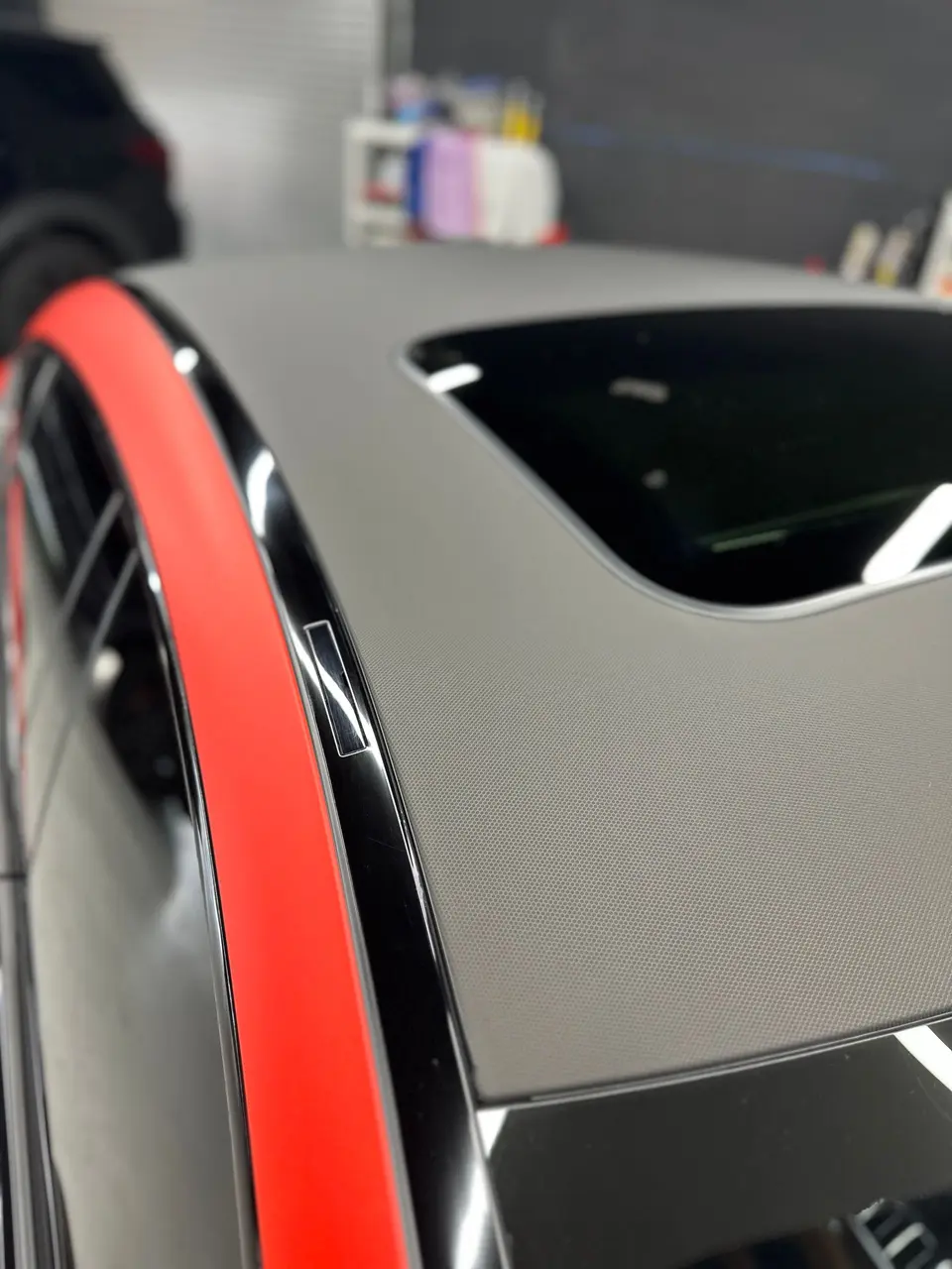 Textured vinyl roof wrap